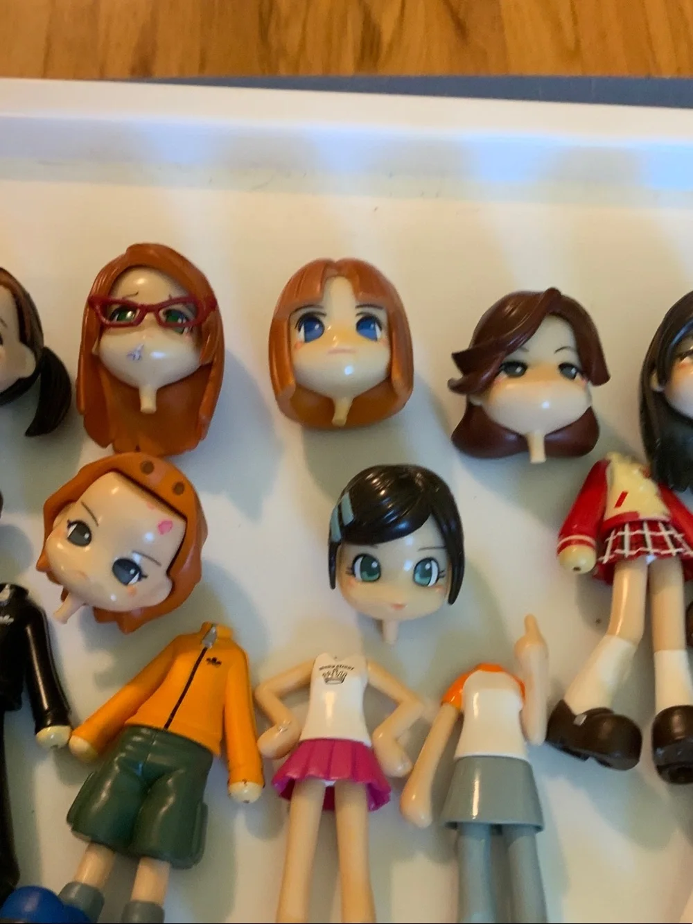 Mix-and-Match Kids Fashion Doll Figures & Accessories - Blue, Pink, Brown Pieces